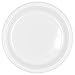 amscan Plastic Block Color Plastic Plates (Pack of 20) (One Size) (Frosty White)