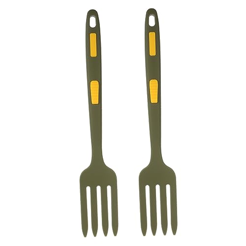 2pcs Silicone Fork Reusable Dinner Fork Multi-function Food Fork Kitchen Food Fork Portable Food Fork Home Accessory Wear-resistant Food Fork Kitchen Accessory Ergonomic Food Fork