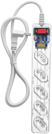 Filtro de Linha CLAMPER iCLAMPER Energia 5, 5 Tomadas, Proteção Contra Surtos Elétricos, 10A, Bivolt, Cabo 1m, Transparente