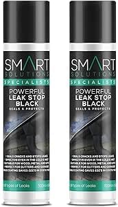 Smart Solutions Leak Sealant Spray BLACK (Pack of 2) 500 ML- Roof Leak Repair Spray, Waterproof Sealant Spray- Instant Seal, No Need To Call Expensive Tradesman