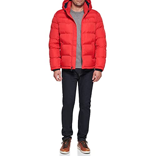 Image of Tommy Hilfiger Men's Down Alternative Hooded Puffer Jacket (Standard and Big & Tall)
