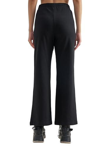 Image of Tokyo Talkies Pure Cotton Flared Wide Leg Trousers | Mid-Rise with Side Pockets|Casual Pants