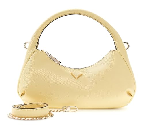 Sac à main Guess Gilda Mini Hobo jaune clair avec bandoulière et fermeture zippée