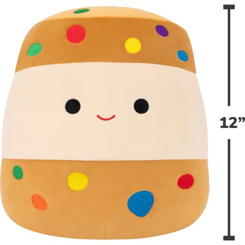 Image of Squishmallows Original 12in Simonette the Cookie Ice Cream Sandwich - Official Jazwares Plush (Medium-Sized)