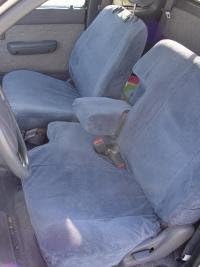 Durafit Seat Covers, Made to fit 1995-2000 Tacoma 60/40 Split Bench Custom Seat Covers. Blue Automotive Velour