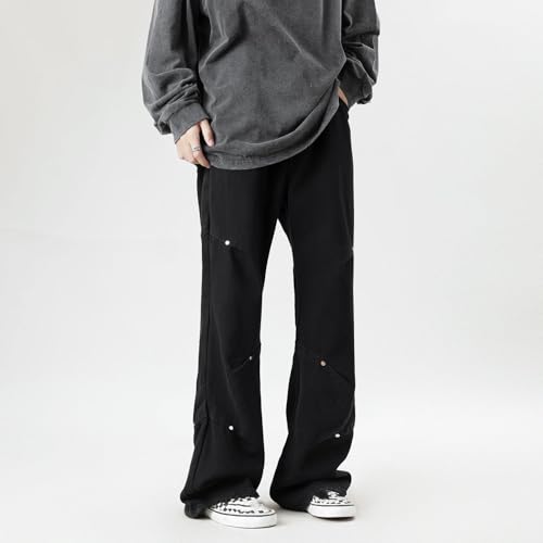 Men's Summer Jeans Wrinkled Americana Loose Casual Denim Trousers3