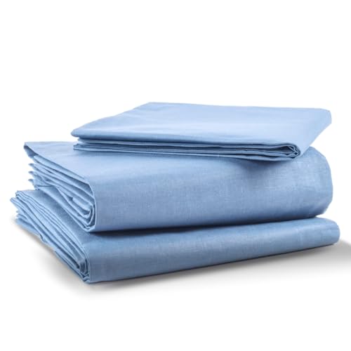 La mejor comparación de Sabanas de algodon baratas mexico al mejor precio. 45 Rebeca Sábana Algodón Percale Individual 200 Hilos Lisos Azul Cielo