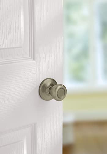 Kwikset Tylo Hallway/Closet Passage Door Knob With Microban Antimicrobial Protection In Antique Brass - 92001-566 #TOP3