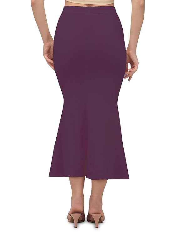 Image of Saree Shapewear Petticoat for Women Cotton Blended Lycra Body Shaper Peticoat, Long Under Skirt Dress for Saree,Stretchable Fishcut Innerwear for Ladies Saree in Party