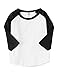 Hat and Beyond Kids Raglan Jersey Child Toddler Youth Uniforms 3/4 Sleeves T Shirts (Large (8-9 Years), (Kid) 5bh03_White/Black)