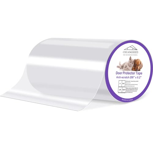CHUANGSEED Kratzschutz Katze Tape 5m x 21cm, Kratzschutz Sofa Transparent Kratzschutz Pad Möbelschoner Katze Möbelschutz Kratzpads für Möbel Couch Tür Wand Kratzabwehr von Katzen Hunde (21cm X 5m)
