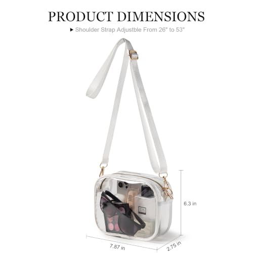 Image of TOBVZOO Clear Bag Stadium Approved, Crossbody Transparent Bag for Concerts Sports Events, Purses for Men & Women
