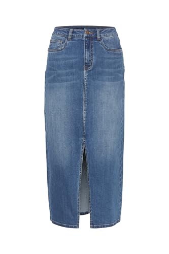 Jupe en jean midi KAFFE pour femme coupe regular à taille haute