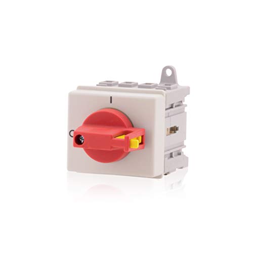 Intratec Interrupteur principal sectionneur 4 pôles 32A – Interrupteur d’arrêt d’urgence pour distribution selon norme DIN, version Premium, certifié VDE/UL/CSA