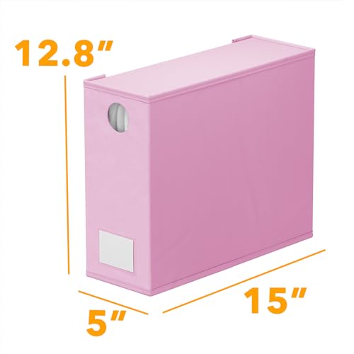 Image of SpaceAid 4 Pack Bed Sheet Organizers and Storage, Foldable Sheet Organizer for Linen Closet, Sheets Set Folder Keeper with Window XL (Queen & King Size) Bedding Container (Pink, 4 Pack)