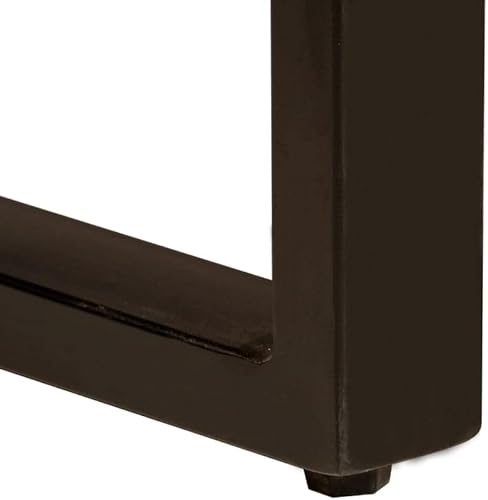 Miniatura 6 de Dining Table Brown Solid Acacia Wood Rectangular Modern Industrial Large Seats 8 62.9x39.4x29.5 in Robust Polished Finish for Dining Room Kitchen