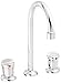 American Standard 1340.855.002 Metering Widespread Gooseneck 1.5 Gpm Faucet with Vandal Resistant Handles Less Drain, Polished Chrome