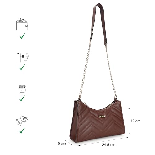Image of Fastrack Puff Sling with Detachable Pouch | Faux-Leather Women's Handbags | Sling for Casual Carry