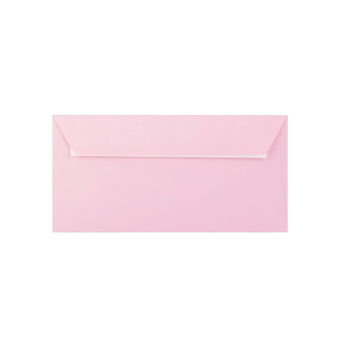 100 Pale Pink DL (A4 Tri-fold) Envelopes - 110mm x 220mm - Straight Wallet Flap Peel/Seal Pink Coloured Envelopes - 120gsm Clariana Paper - to Fit DL Inserts/Compliment Slips