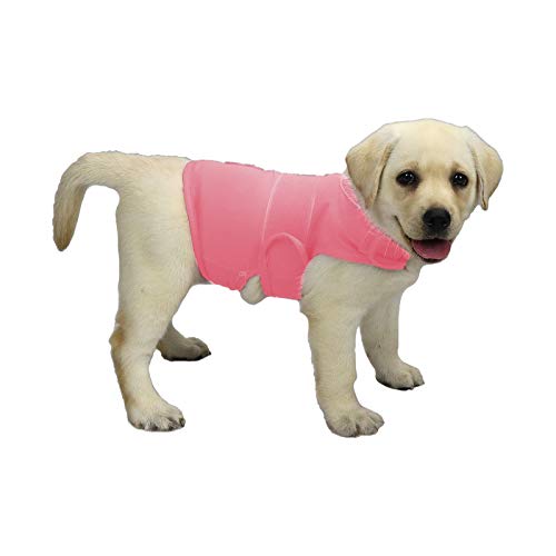 KittyStar Breathable Dog Shirt for Thunderstorm, Dog Anxiety Vest Jacket Warp,Puppy Calming Coat Anxiety Relief (S,Pink)