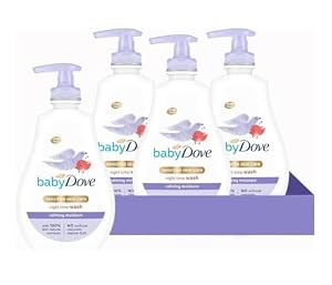Baby Dove Calming Moisture Head to Toe Wash - Sanfte Kamille Baby Wash für empfindliche Haut, entspannt und beruhigt vor dem Schlafengehen, 3 x 400 ml