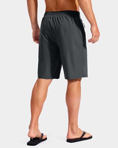 Image of G Gradual Mens Swim Trunks with Compression Liner 7 inch /9'' Quick Dry Board Shorts Swimsuit Bathing Suit for Men Zipper Pockets