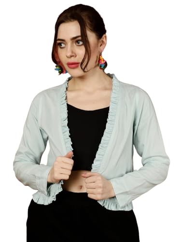 Image of Daevish womens Women Solid Casual Shrug