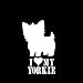 I Love My Yorkie #2 Dog Car Window Decal Sticker 5"