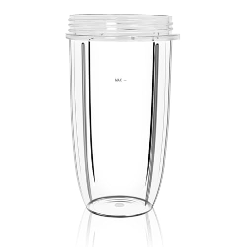 Replacement 24oz Cup Compatible with NutriBullet 600w Pro 900w Blender Machine NB-101S NB-201, Blender Replacement Part by Gekufa (1 Pack)