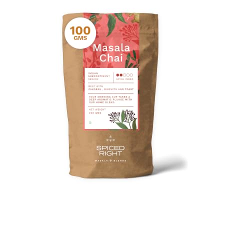 Image of Chai Masala Powder - 100g | Tea Masala with All Natural Ingredients | No Preservatives | Immunity Booster with Aromatic Spices like Dried Ginger, Cloves, Cinnamon | Indian Tea Masala for Milk Tea
