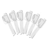 BEBEMOKO 6個 食品保存シール 食品シールクランプ スナックバッグシールクリップ パケットシールクリップ スナックシーリングクランプ プラスチック製のスナックバッグクリップ pp 白い