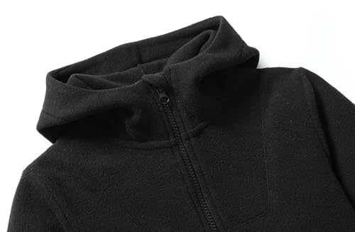 Boy's Warm Fleece Hoodies Sweatshirts Full Zip Long Sleeve Hooded Pullover with Pockets4