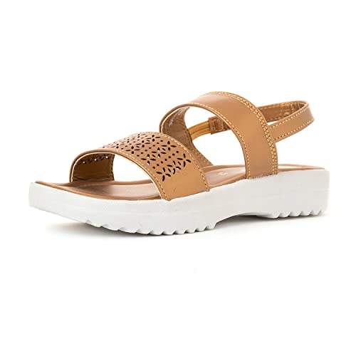 Image of Khadim's Adrianna Flat Platform Slingback Sandal for Girls (4.5-12 yrs)