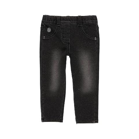 Boboli Girls Denim Fleece Pant, 9M, Black Cover