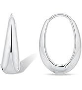 Apsvo Chunky Hoop Earrings for Women Girls, 18K Gold Huggies Hoop Earrings Lightweight Hypoallerg...