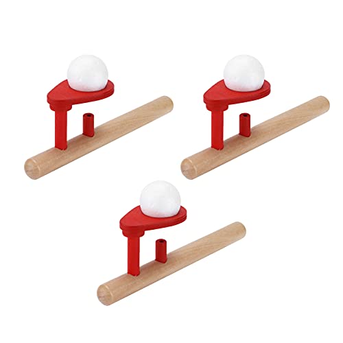 3 Pcs Floating Blow Pipe Balls Hand Polished All Wooden Efor Ducational Ornamentss, Multifunctional Accessory for Home Use