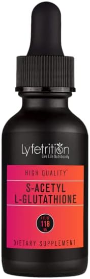 S-acetil L-glutatión 98 mg, líquido de 4 onzas, 220 porciones, fabricado en Estados Unidos, absorción rápida, ingredientes potentes de calidad,