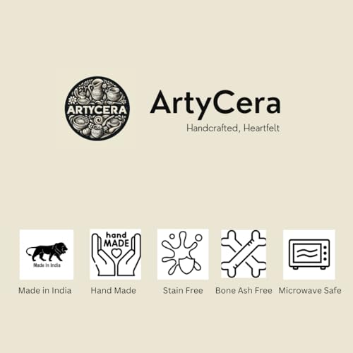 Image of ArtyCera Ceramic Butterscotch Coffee Mug, 330 ml, Handmade (2)