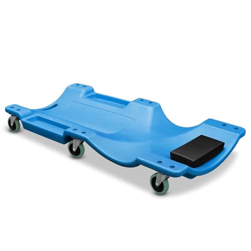 Auto Dynasty 40 in Low-Profile Under-Car Rolling Mechanic Creeper, Blue