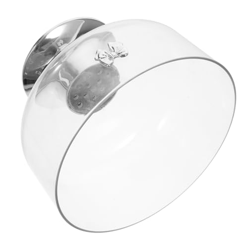 TOPPERFUN Fruteira de pé alto prato de doces de vidro fruteira transparente vaso de frutas tigela de vidro para misturar fruta para cozinha tigela de pudim de banana tigelas