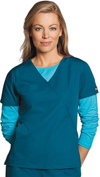 Cherokee Scrubs Women's Workwear Mini Mock Wrap Top