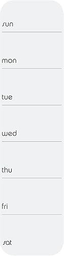Miniatura 1 de Three by Three Seattle Agenda semanal de borrado en seco de 35 x 14 pulgadas sin marco para decoración de oficina hogar o escuela blanco