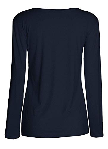Image of Loxdonz Girls Plain Long Sleeve Scoop Neck T-Shirt Top Kids Basic Stretchy Top