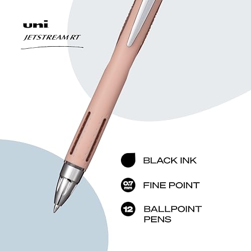 Image of uni-ball Jetstream RT Pens - NY Times Wirecutter Best Pen for Over a Decade - Pack of 12 Black Fine Point Pens, 0.7mm - Back to School