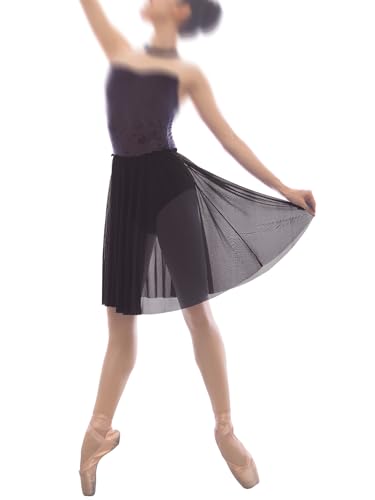 Tacherlia Mesh Ballet Skirt Women 20.5 Inches Long Practice Skirt Ruffle Elastic...