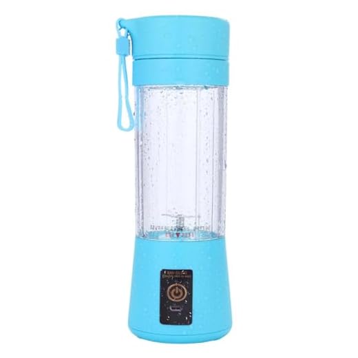 Mini Liquidificador Garrafa Portátil Mixer Juice Para Shake USB Recarregável 6 Lâminas Cup Coqueteleira Eletrica Sem Fio Frutas Whey Suco Academia Premium Marca LC Pagotti (AZUL)