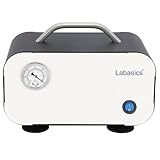 Labasics Membran Vakuumpumpe, Ölfreie Vakuumpumpe Tragbare Druckpumpe mit 30 L/min Förderleistung für Laborarbeiten mit Vakuumfiltration und Destillation, 110-220V