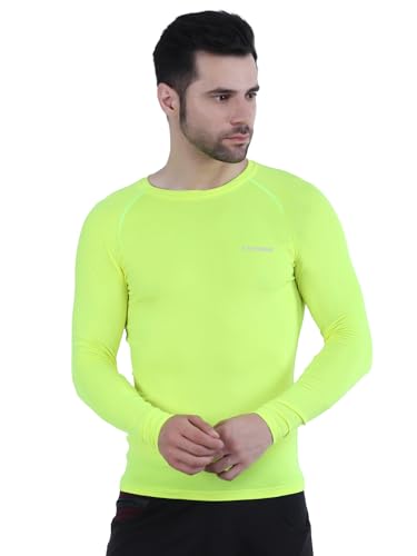 Image of Compression T-Shirt Vest Upper Body Shaper for Men Boys Branded - 4-Way Stretch Lycra Fabric - Workout Gym Cricket Running Football Sports Training - Keep Dry Tight Skin Fit - Round Neck