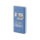 Mr Wonderful Wondee Powerbank de 6.000 mAh con diseño Je Suis à Bloc sobre fondo Salmón. Capacidad de 3 a 4 Cargas y dos puertos USB