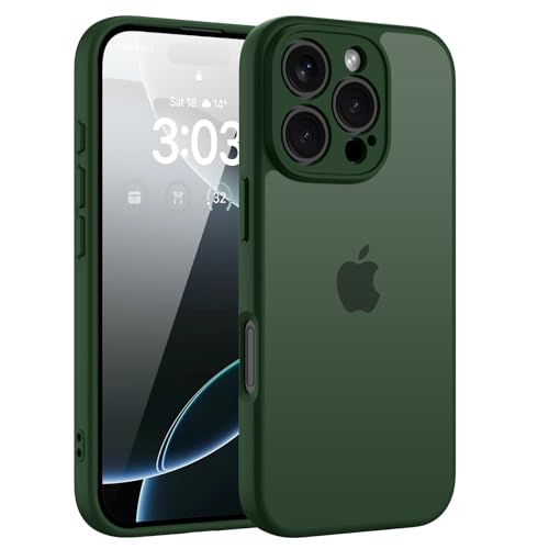 WXX für iPhone 16 Pro Hülle Matt Case Transluzente Rückseite, Kratzfeste Rundumschutz Anti-gelb Handyhülle für iPhone 16...